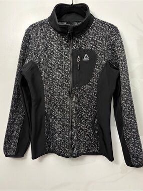 Reebok Women's Black Heather Tech Fleece Jacket